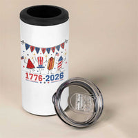 250th Anniversary USA 4 in 1 Can Cooler Tumbler Patriotic Watermelon Hotdog Firework 250 Years American 1776 2026 250th 4th July