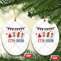 250th Anniversary USA Ceramic Ornament Patriotic Watermelon Hotdog Firework 250 Years American 1776 2026 250th 4th July