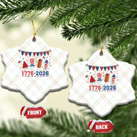 250th Anniversary USA Ceramic Ornament Patriotic Watermelon Hotdog Firework 250 Years American 1776 2026 250th 4th July