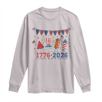 250th Anniversary USA Long Sleeve Shirt Patriotic Watermelon Hotdog Firework 250 Years American 1776 2026 250th 4th July