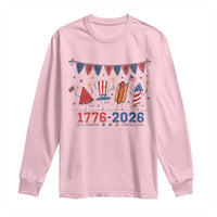 250th Anniversary USA Long Sleeve Shirt Patriotic Watermelon Hotdog Firework 250 Years American 1776 2026 250th 4th July