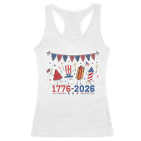 250th Anniversary USA Racerback Tank Top Patriotic Watermelon Hotdog Firework 250 Years American 1776 2026 250th 4th July