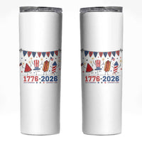 250th Anniversary USA Skinny Tumbler Patriotic Watermelon Hotdog Firework 250 Years American 1776 2026 250th 4th July