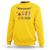 250th Anniversary USA Sweatshirt Patriotic Watermelon Hotdog Firework 250 Years American 1776 2026 250th 4th July