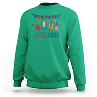 250th Anniversary USA Sweatshirt Patriotic Watermelon Hotdog Firework 250 Years American 1776 2026 250th 4th July