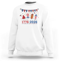 250th Anniversary USA Sweatshirt Patriotic Watermelon Hotdog Firework 250 Years American 1776 2026 250th 4th July