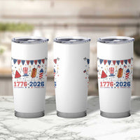 250th Anniversary USA Tumbler Cup Patriotic Watermelon Hotdog Firework 250 Years American 1776 2026 250th 4th July