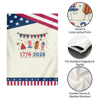 250th Anniversary USA Patriotic Garden Flag Watermelon Hotdog Firework 250 Years American 1776 2026 250th 4th July