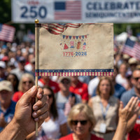 250th Anniversary USA Patriotic Handheld Flag Watermelon Hotdog Firework 250 Years American 1776 2026 250th 4th July