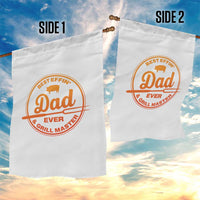 Best Effin Dad Ever And Grill Master Garden Flag Funny Grilling BBQ Sarcastic