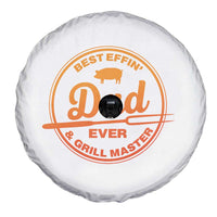 Best Effin Dad Ever And Grill Master Spare Tire Cover Funny Grilling BBQ Sarcastic