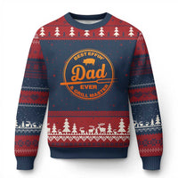 Best Effin Dad Ever And Grill Master Ugly Christmas Sweater Funny Grilling BBQ Sarcastic