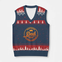 Best Effin Dad Ever And Grill Master V-Neck Knit Sweater Vest Funny Grilling BBQ Sarcastic