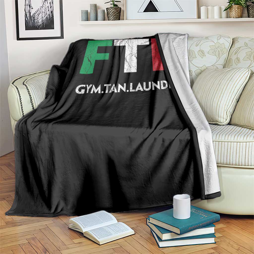 Gym Tan Laundry GTL Italian Flag Throw Blanket - Wonder Print Shop
