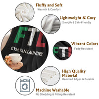 Gym Tan Laundry GTL Italian Flag Throw Blanket - Wonder Print Shop