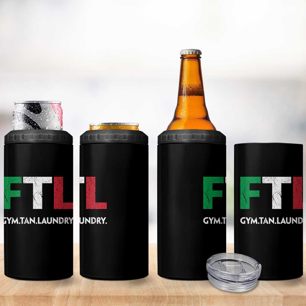 Gym Tan Laundry GTL Italian Flag 4 in 1 Can Cooler Tumbler - Wonder Print Shop