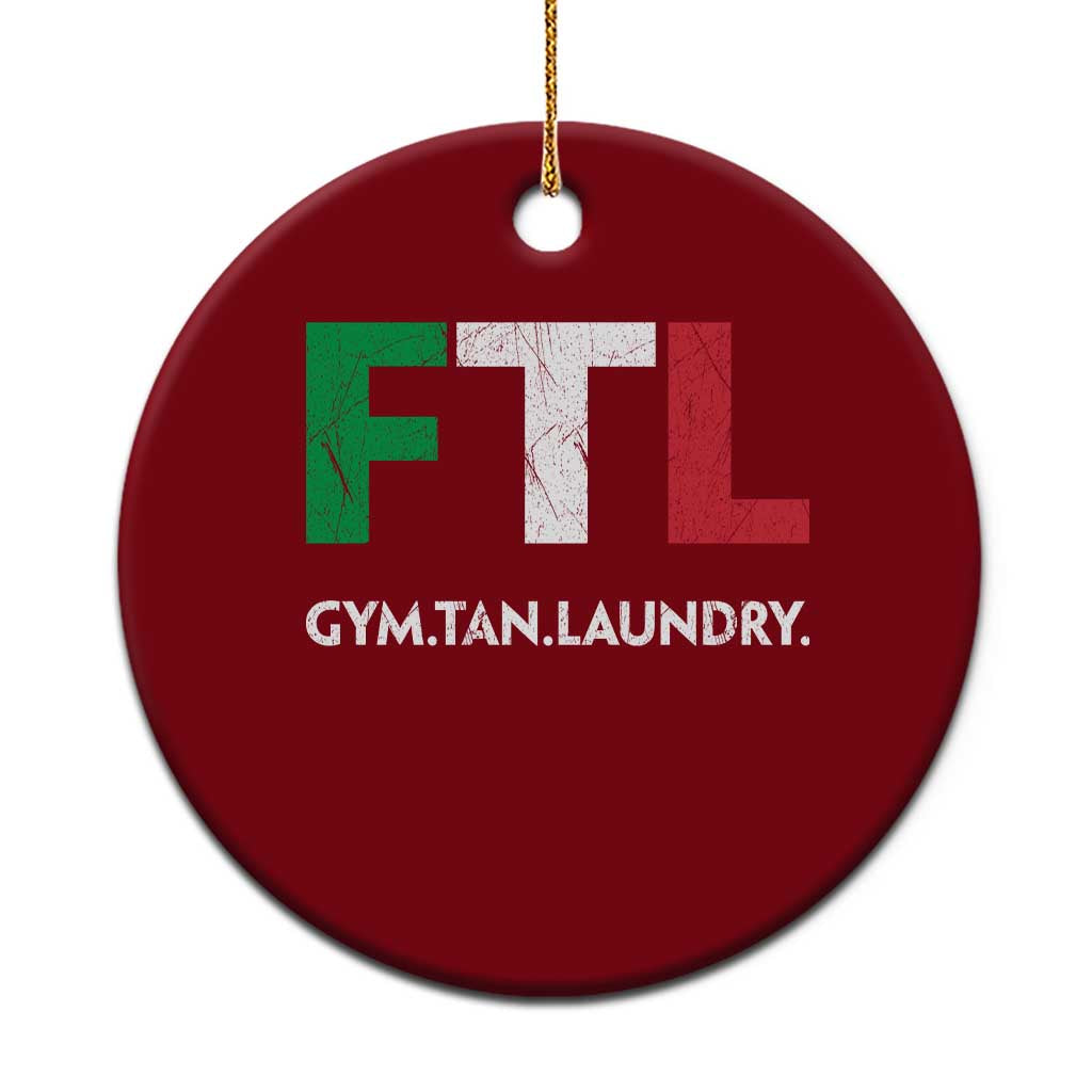 Gym Tan Laundry GTL Italian Flag Ceramic Ornament - Wonder Print Shop