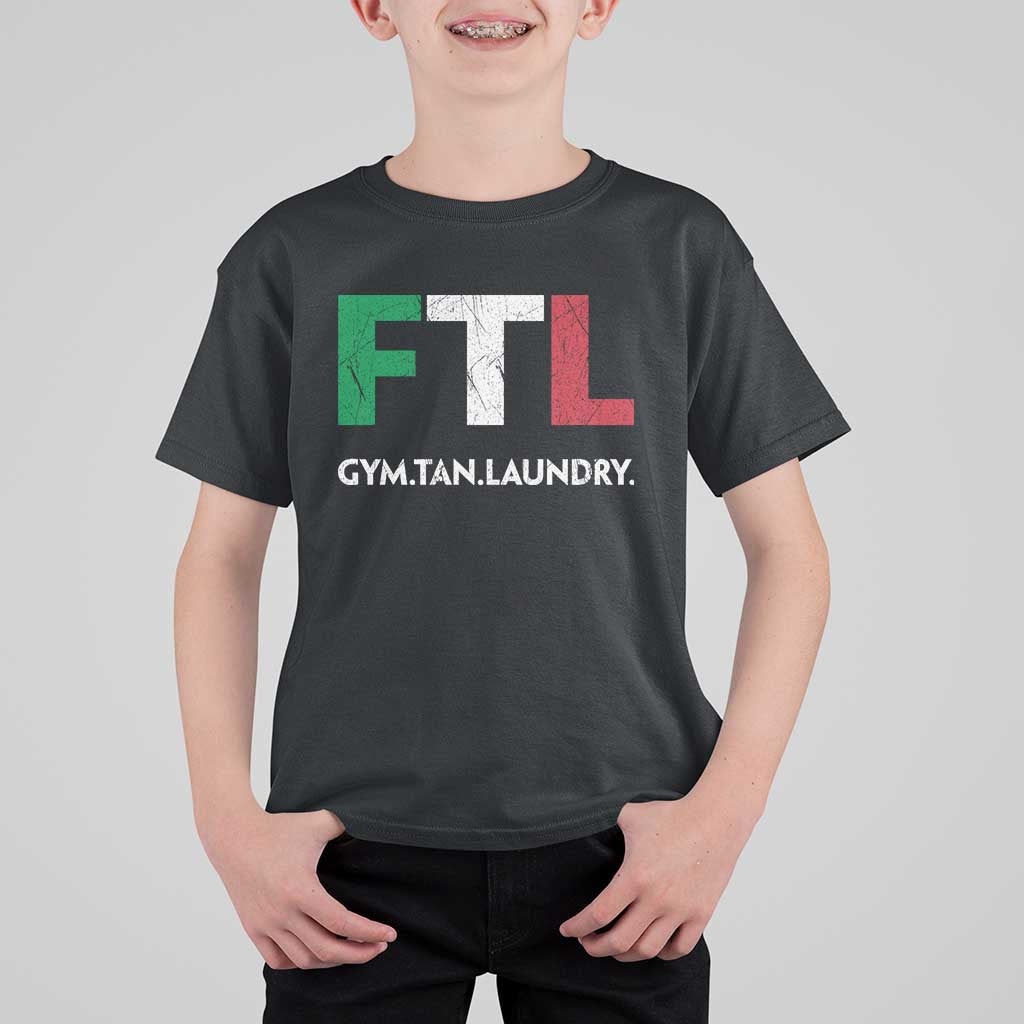 Gym Tan Laundry GTL Italian Flag T Shirt For Kid - Wonder Print Shop