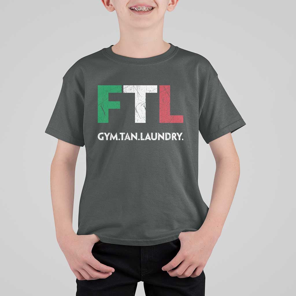 Gym Tan Laundry GTL Italian Flag T Shirt For Kid - Wonder Print Shop