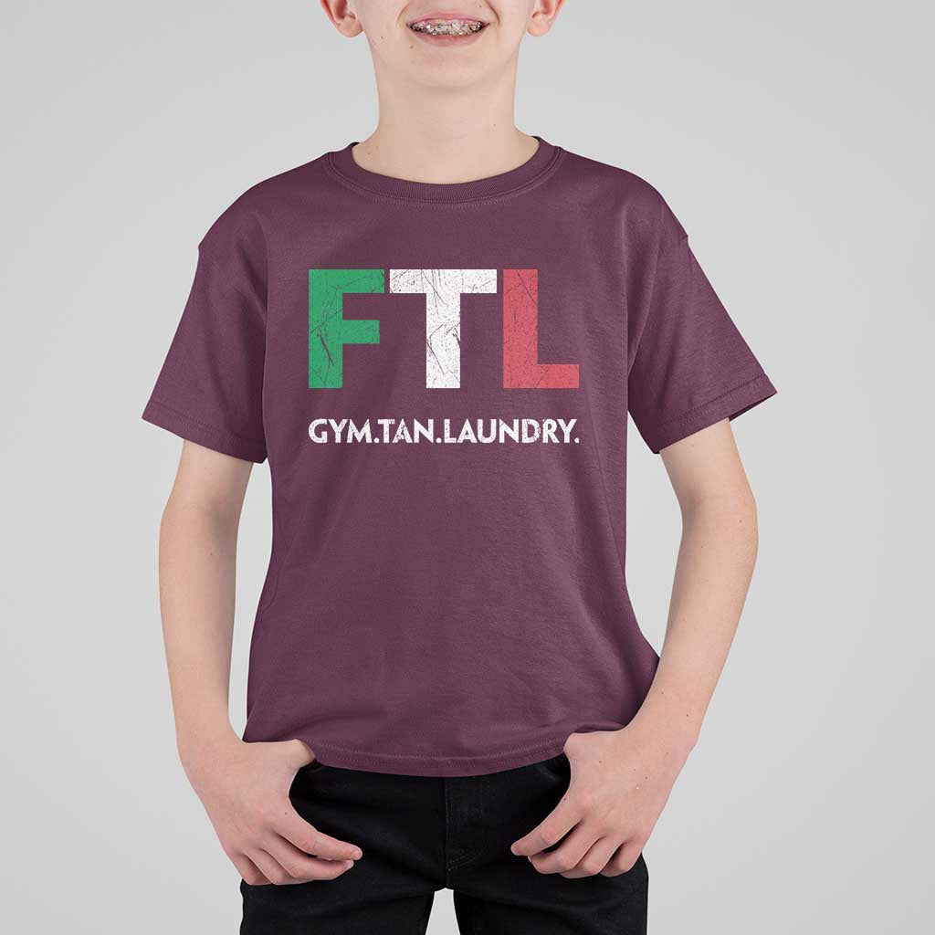 Gym Tan Laundry GTL Italian Flag T Shirt For Kid - Wonder Print Shop
