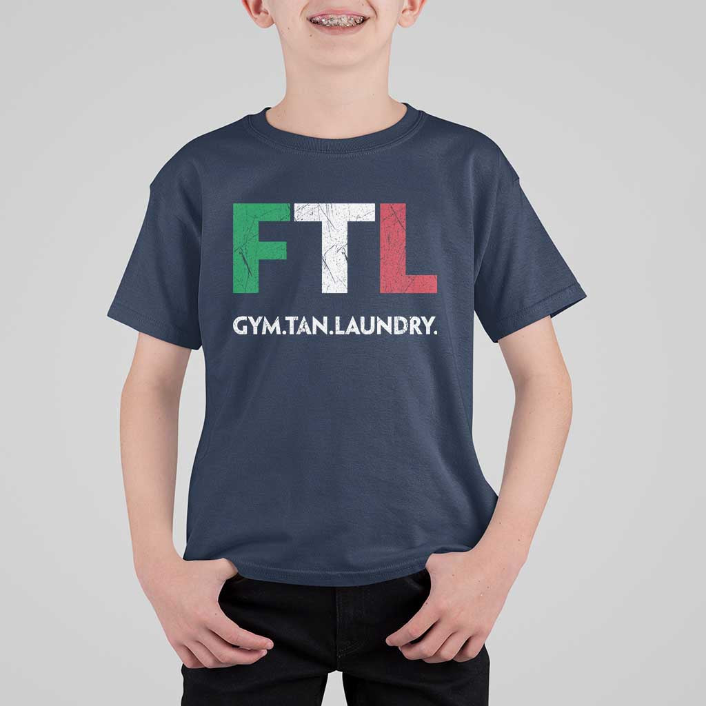Gym Tan Laundry GTL Italian Flag T Shirt For Kid - Wonder Print Shop