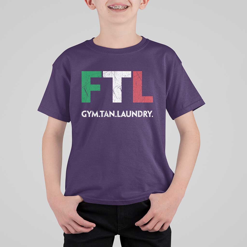 Gym Tan Laundry GTL Italian Flag T Shirt For Kid - Wonder Print Shop