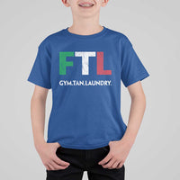 Gym Tan Laundry GTL Italian Flag T Shirt For Kid - Wonder Print Shop