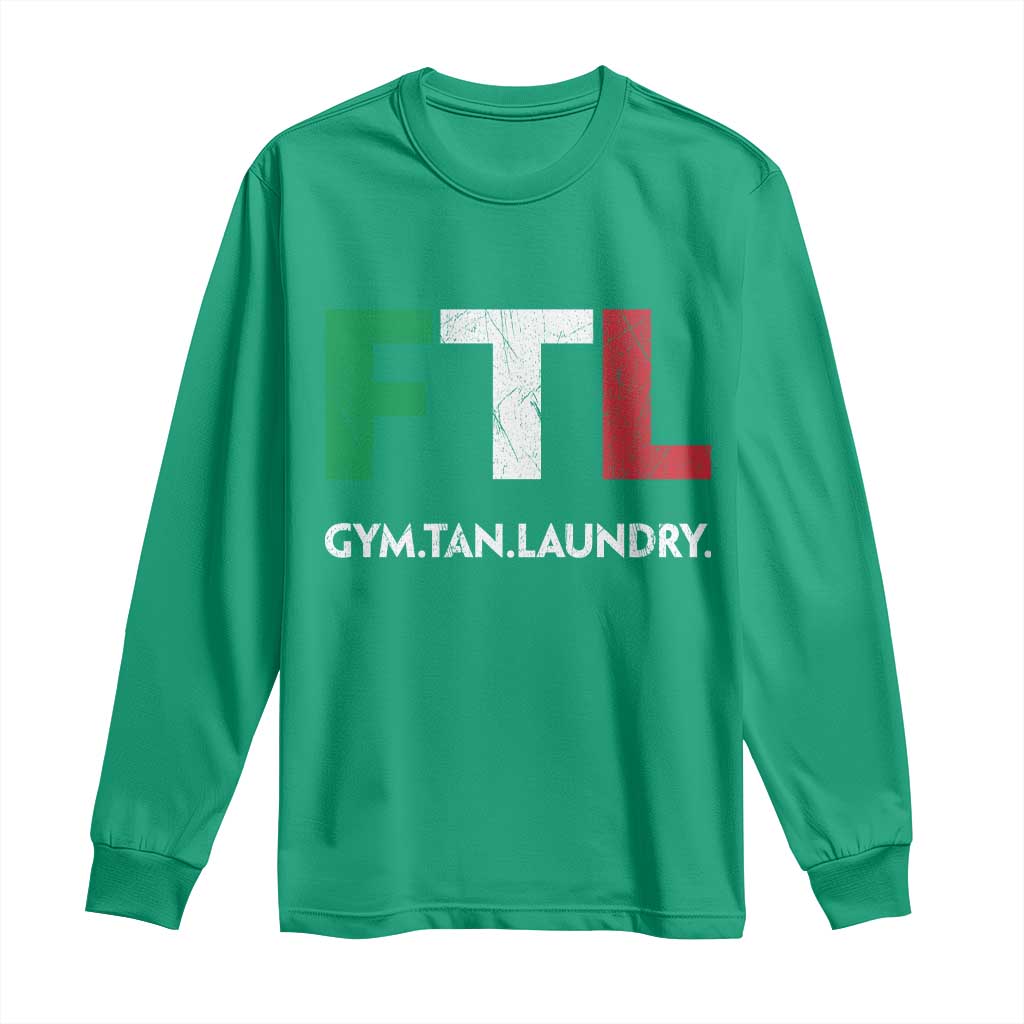 Gym Tan Laundry GTL Italian Flag Long Sleeve Shirt - Wonder Print Shop