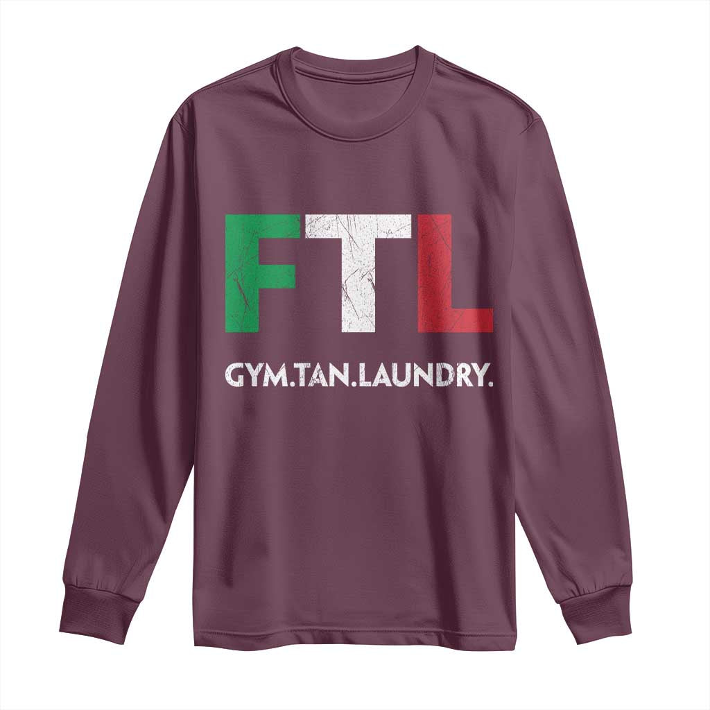 Gym Tan Laundry GTL Italian Flag Long Sleeve Shirt - Wonder Print Shop