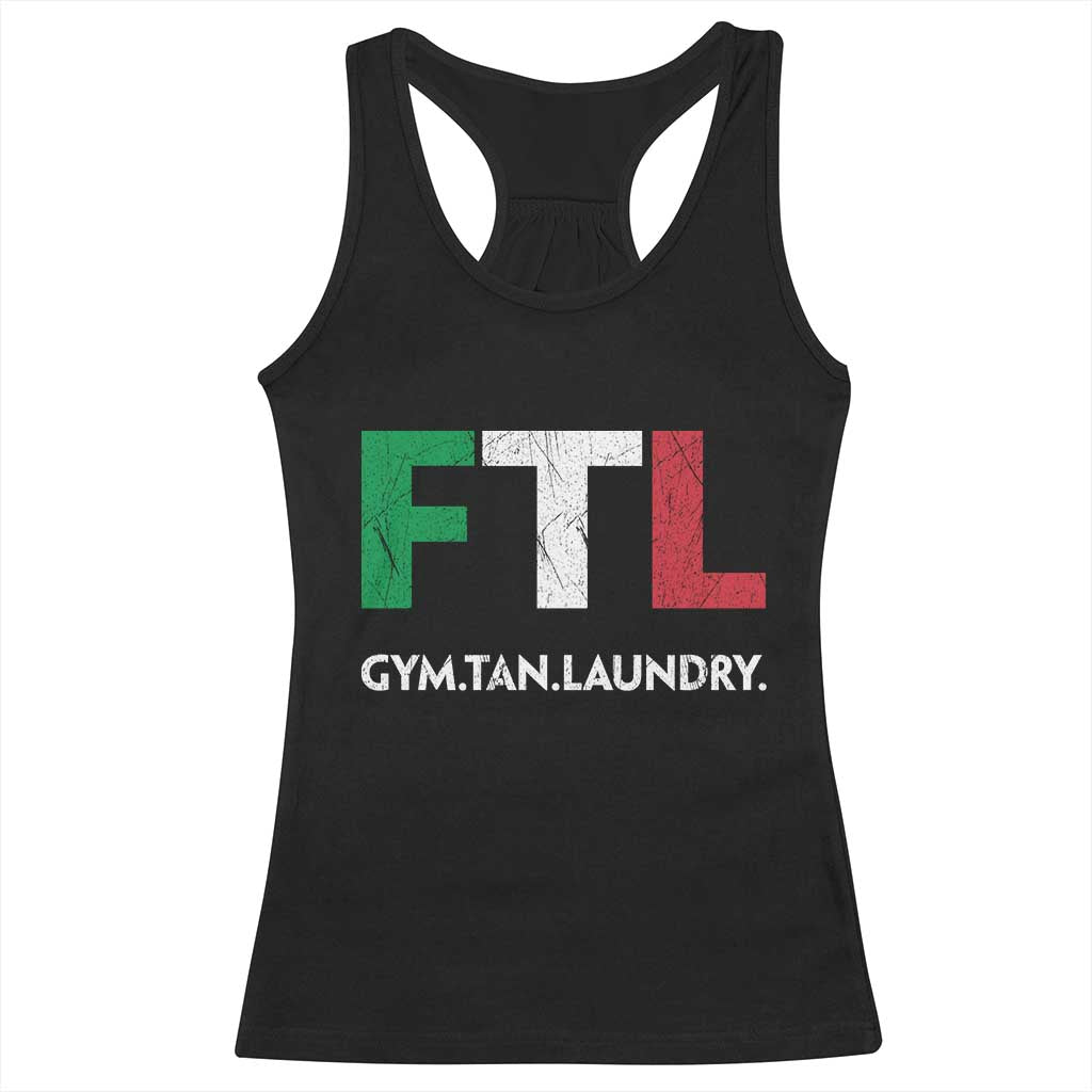 Gym Tan Laundry GTL Italian Flag Racerback Tank Top - Wonder Print Shop