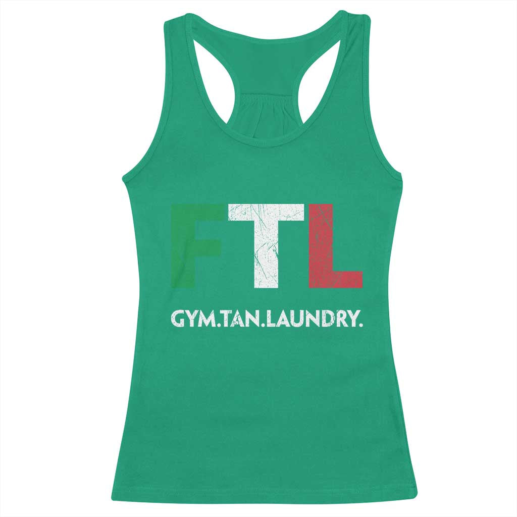 Gym Tan Laundry GTL Italian Flag Racerback Tank Top - Wonder Print Shop