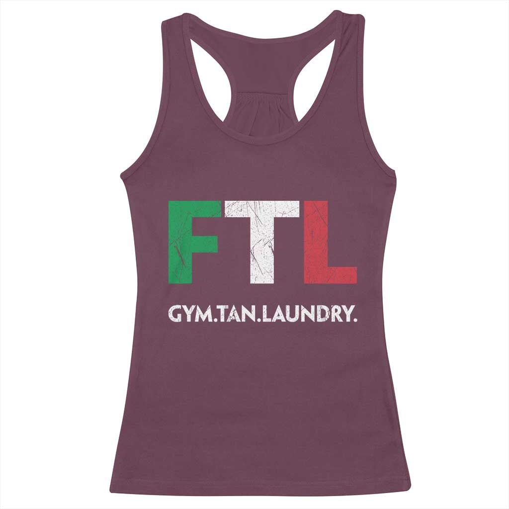 Gym Tan Laundry GTL Italian Flag Racerback Tank Top - Wonder Print Shop