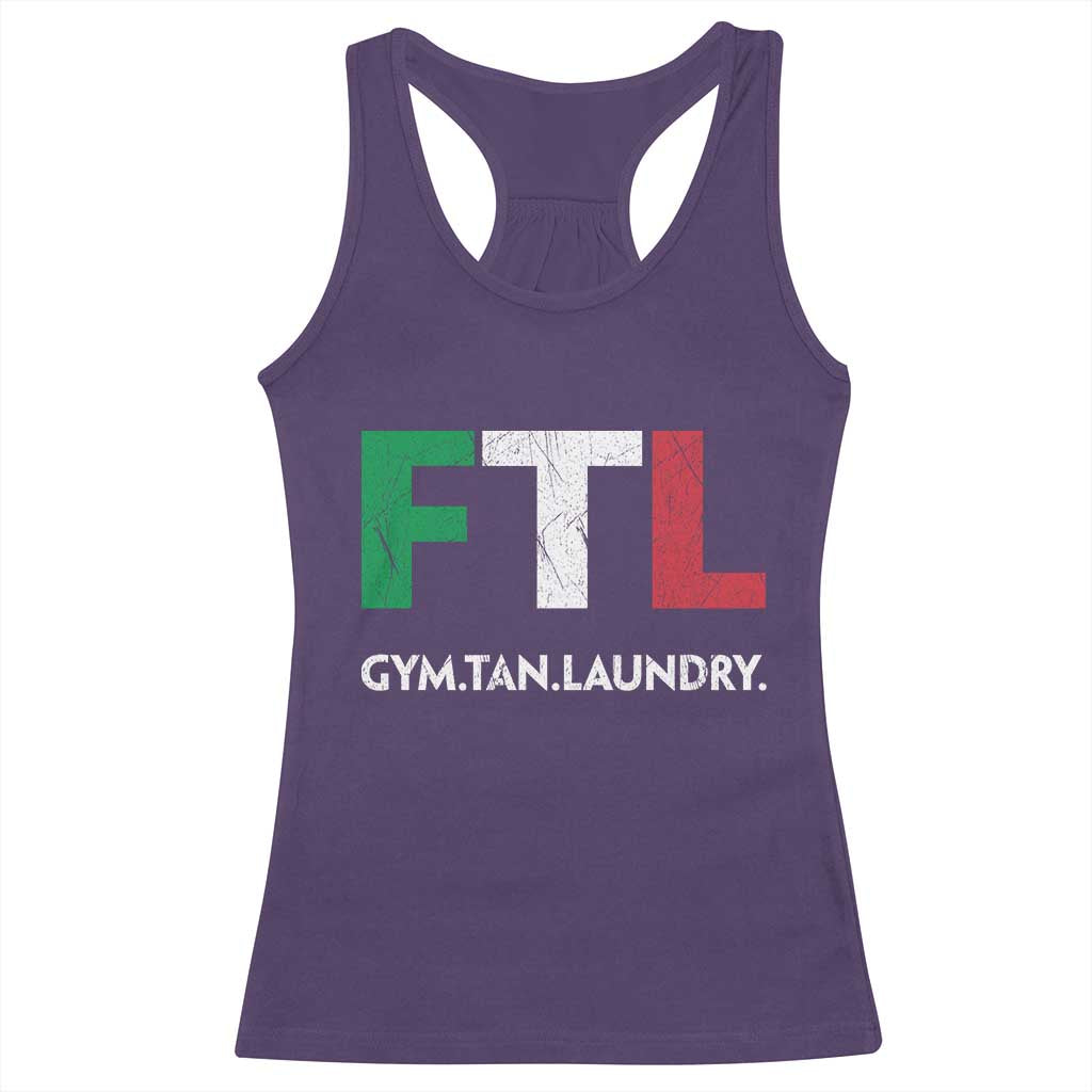 Gym Tan Laundry GTL Italian Flag Racerback Tank Top - Wonder Print Shop