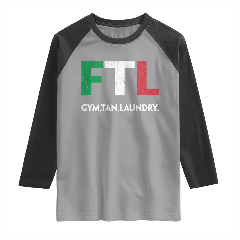 Gym Tan Laundry GTL Italian Flag Raglan Shirt - Wonder Print Shop