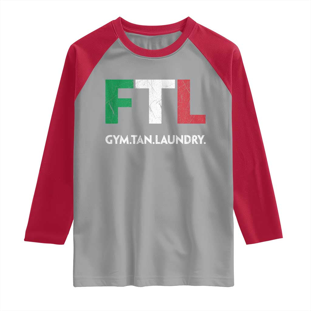 Gym Tan Laundry GTL Italian Flag Raglan Shirt - Wonder Print Shop