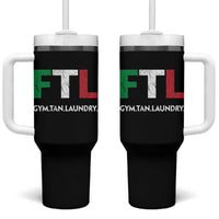Gym Tan Laundry GTL Italian Flag Tumbler With Handle - Wonder Print Shop