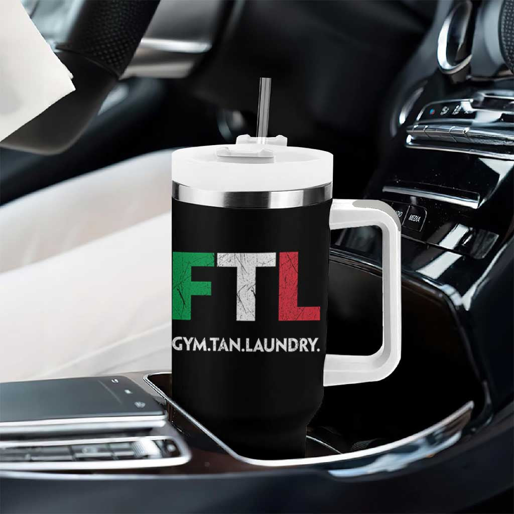 Gym Tan Laundry GTL Italian Flag Tumbler With Handle - Wonder Print Shop