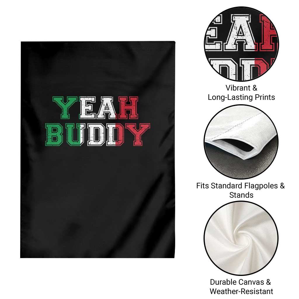 Yeah Buddy Italian Flag Garden Flag Vintage Retro - Wonder Print Shop