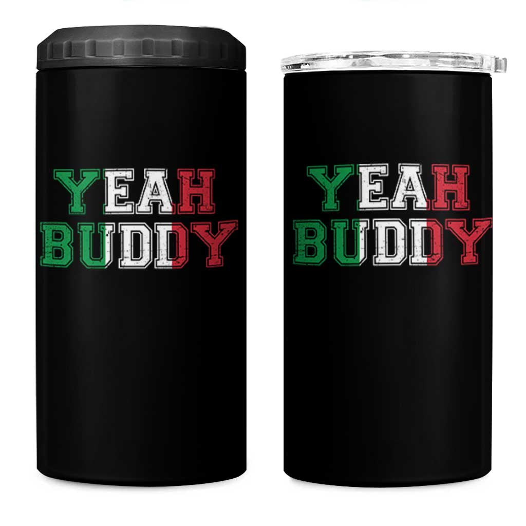 Yeah Buddy Italian Flag 4 in 1 Can Cooler Tumbler Vintage Retro - Wonder Print Shop