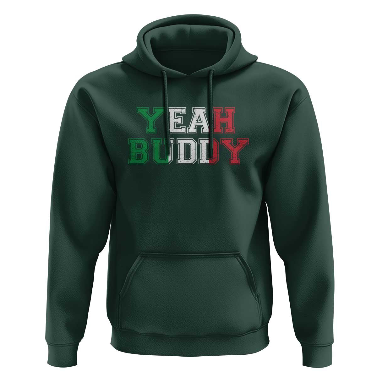 Yeah Buddy Italian Flag Hoodie Vintage Retro - Wonder Print Shop