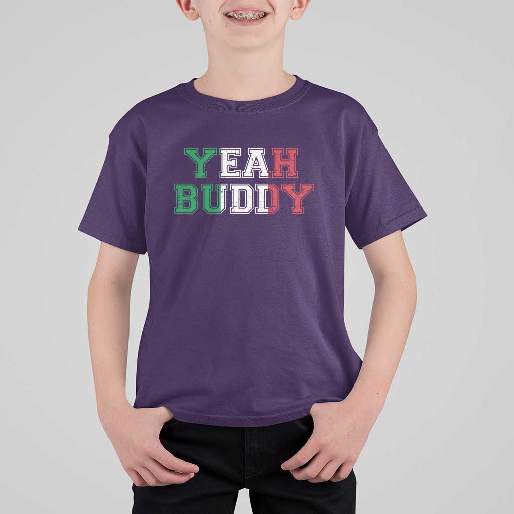 Yeah Buddy Italian Flag T Shirt For Kid Vintage Retro - Wonder Print Shop
