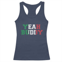 Yeah Buddy Italian Flag Racerback Tank Top Vintage Retro - Wonder Print Shop