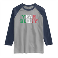 Yeah Buddy Italian Flag Raglan Shirt Vintage Retro - Wonder Print Shop