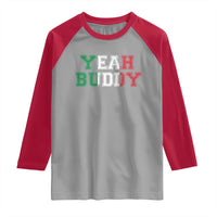 Yeah Buddy Italian Flag Raglan Shirt Vintage Retro - Wonder Print Shop