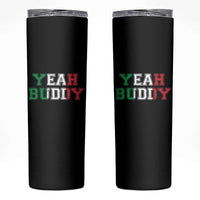 Yeah Buddy Italian Flag Skinny Tumbler Vintage Retro - Wonder Print Shop