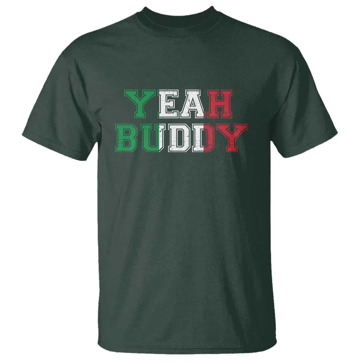 Yeah Buddy Italian Flag T Shirt Vintage Retro - Wonder Print Shop