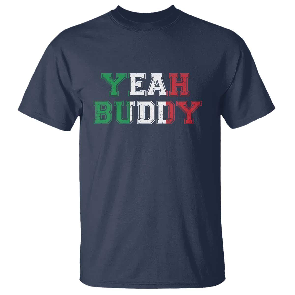 Yeah Buddy Italian Flag T Shirt Vintage Retro - Wonder Print Shop