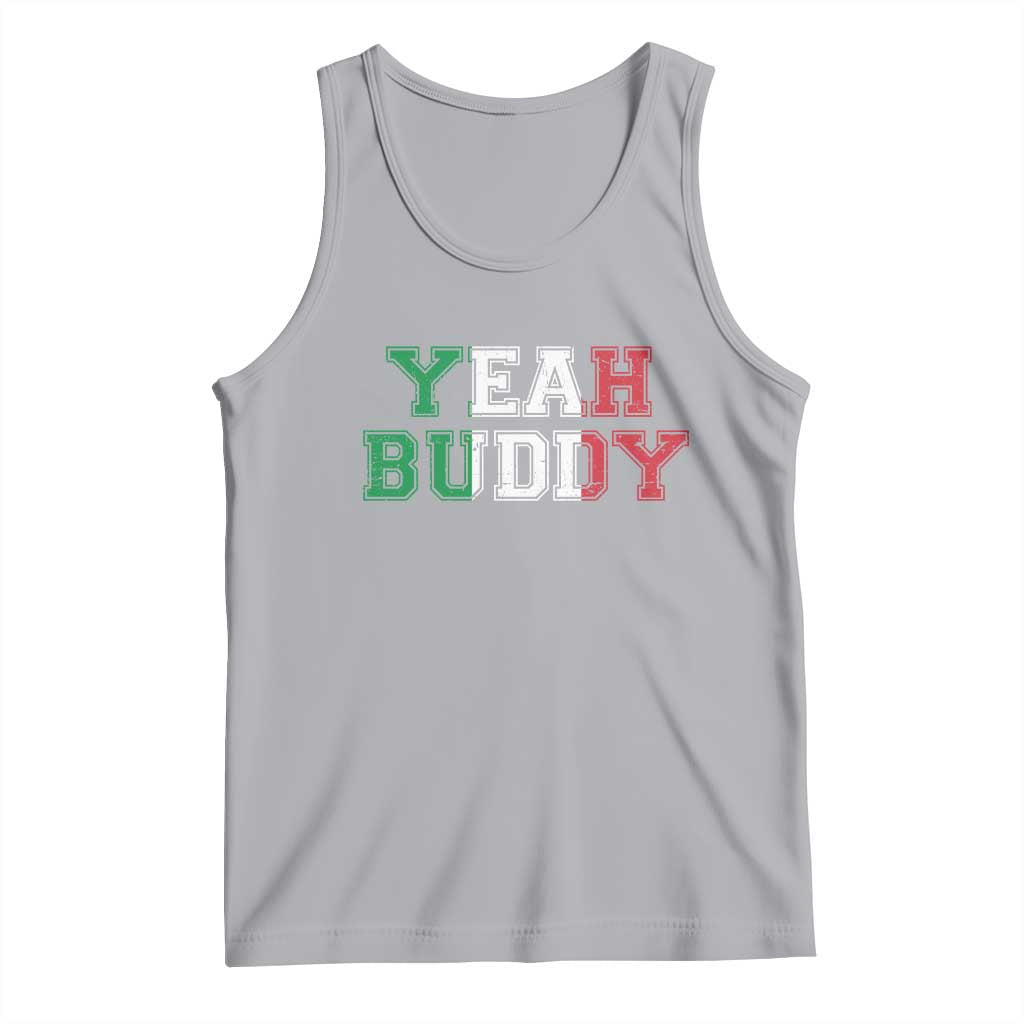 Yeah Buddy Italian Flag Tank Top Vintage Retro - Wonder Print Shop