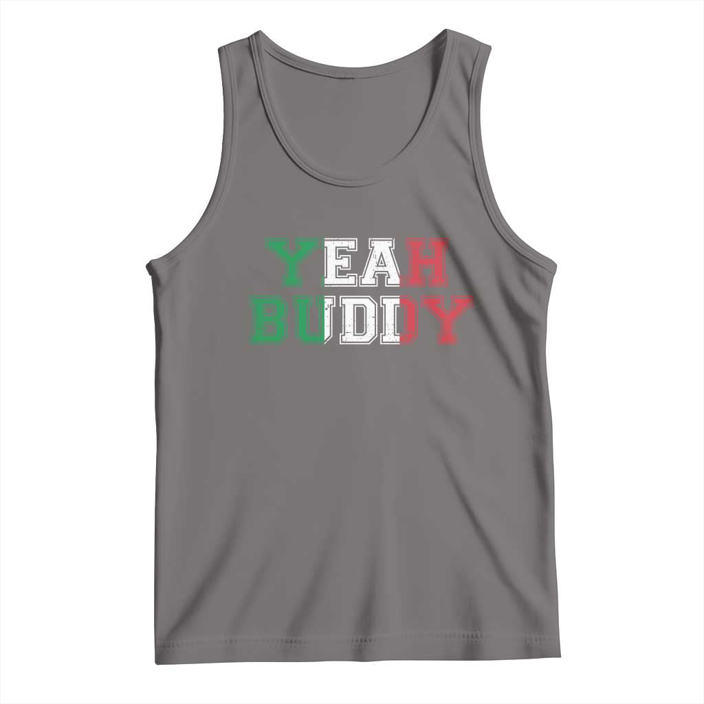 Yeah Buddy Italian Flag Tank Top Vintage Retro - Wonder Print Shop
