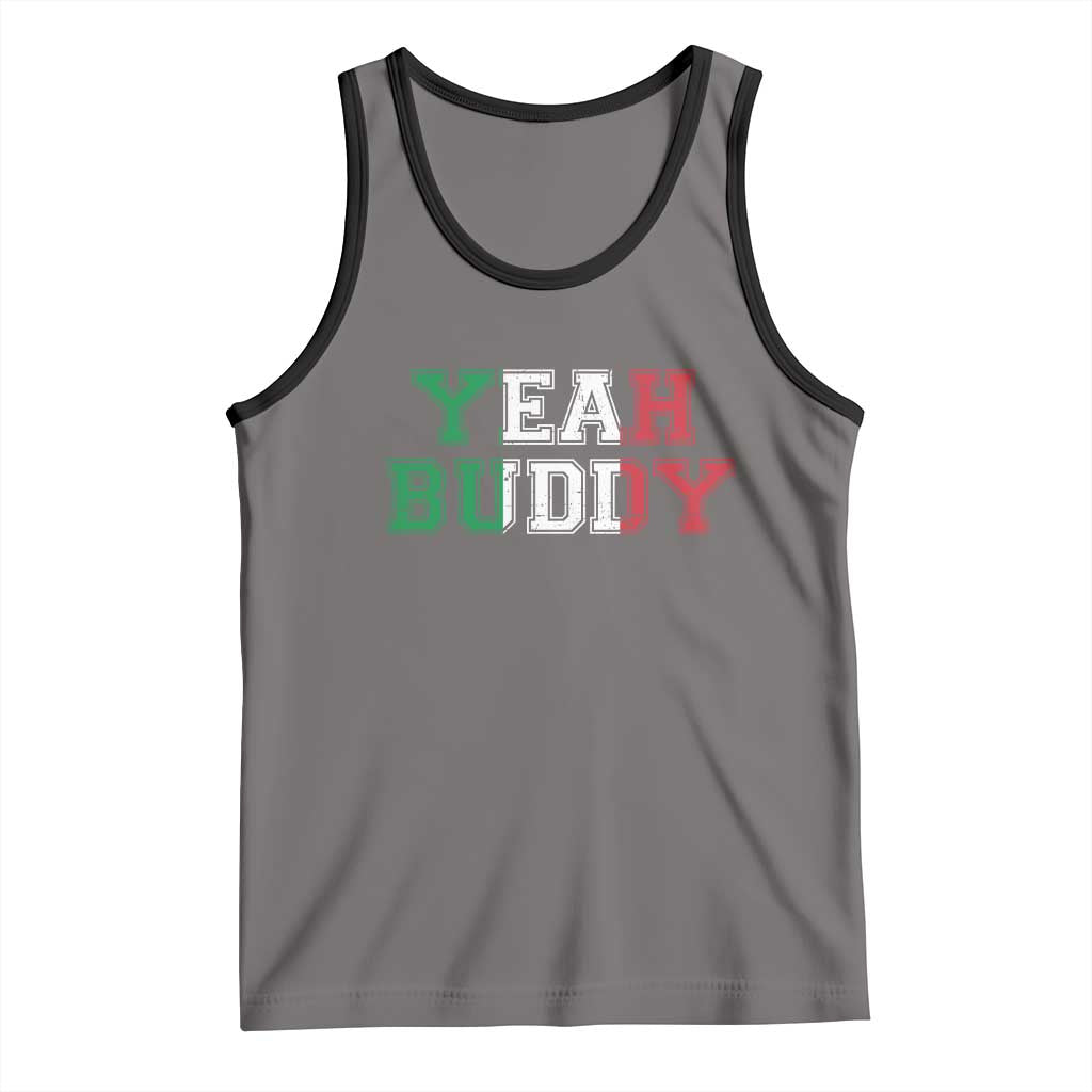 Yeah Buddy Italian Flag Tank Top Vintage Retro - Wonder Print Shop